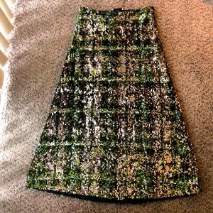 Zara Limited Edition Sequin A-Line Skirt